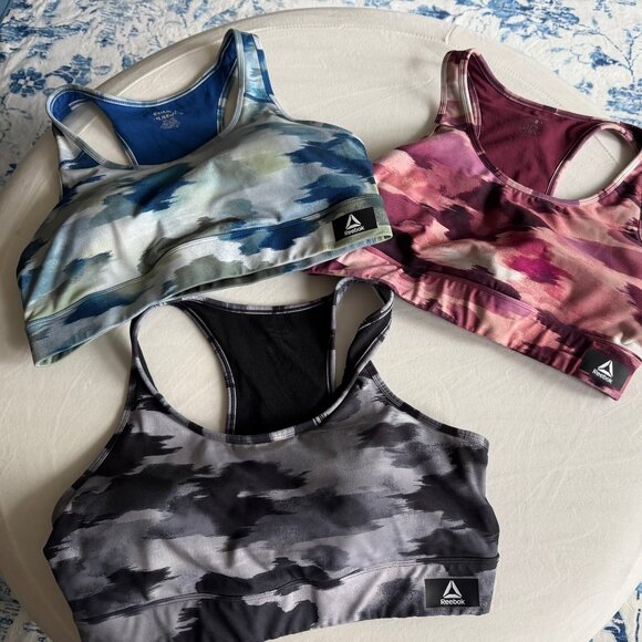 Reebok Sport's Bras, Set of 3, XXL, Camo/Multicolor - Picture 1 of 8